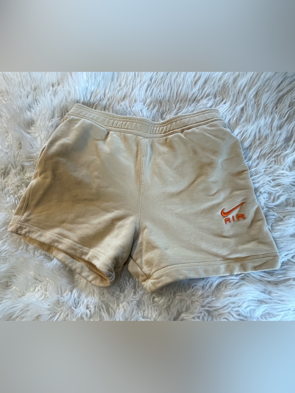 Nike Sportswear Mens Air French Beige Terry Shorts. Size Large